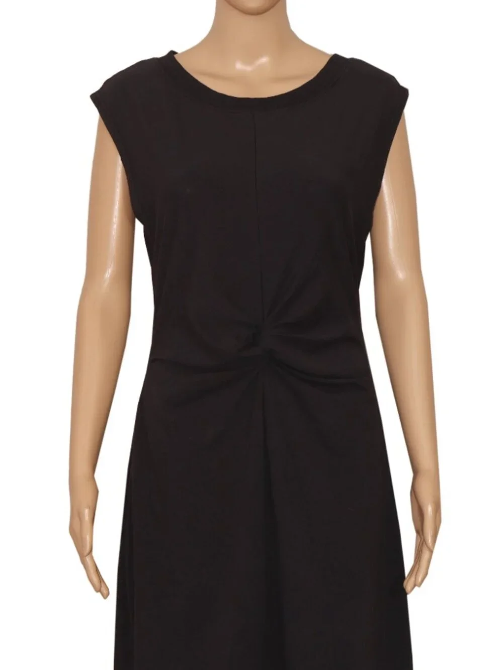 Anthropologie Daily Practice Twist Front Mini Dress Sleeveless Black L